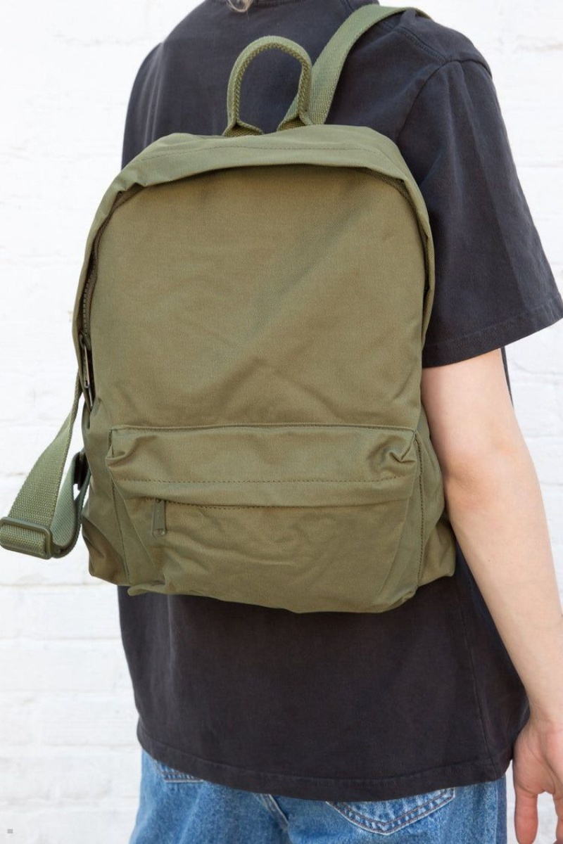 Sac a Dos Brandy Melville BM Vert Olive | ZCV-43261688